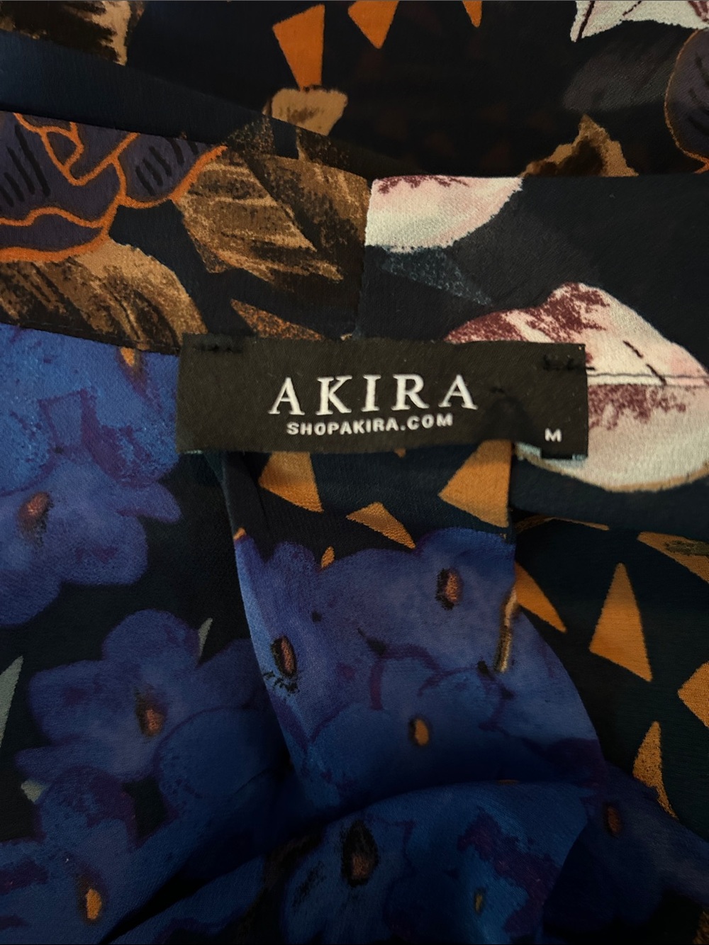 AKIRA Blue Floral Kimono Duster M - Picture 8 of 8